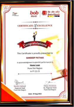 Certificate of Excellence - Home Loan Business FY 2022-23